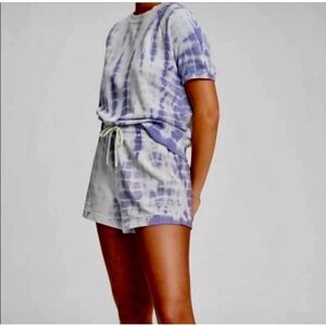 GAP Womens Tie Dye Lounge Set Top and Shorts‎ Size Small